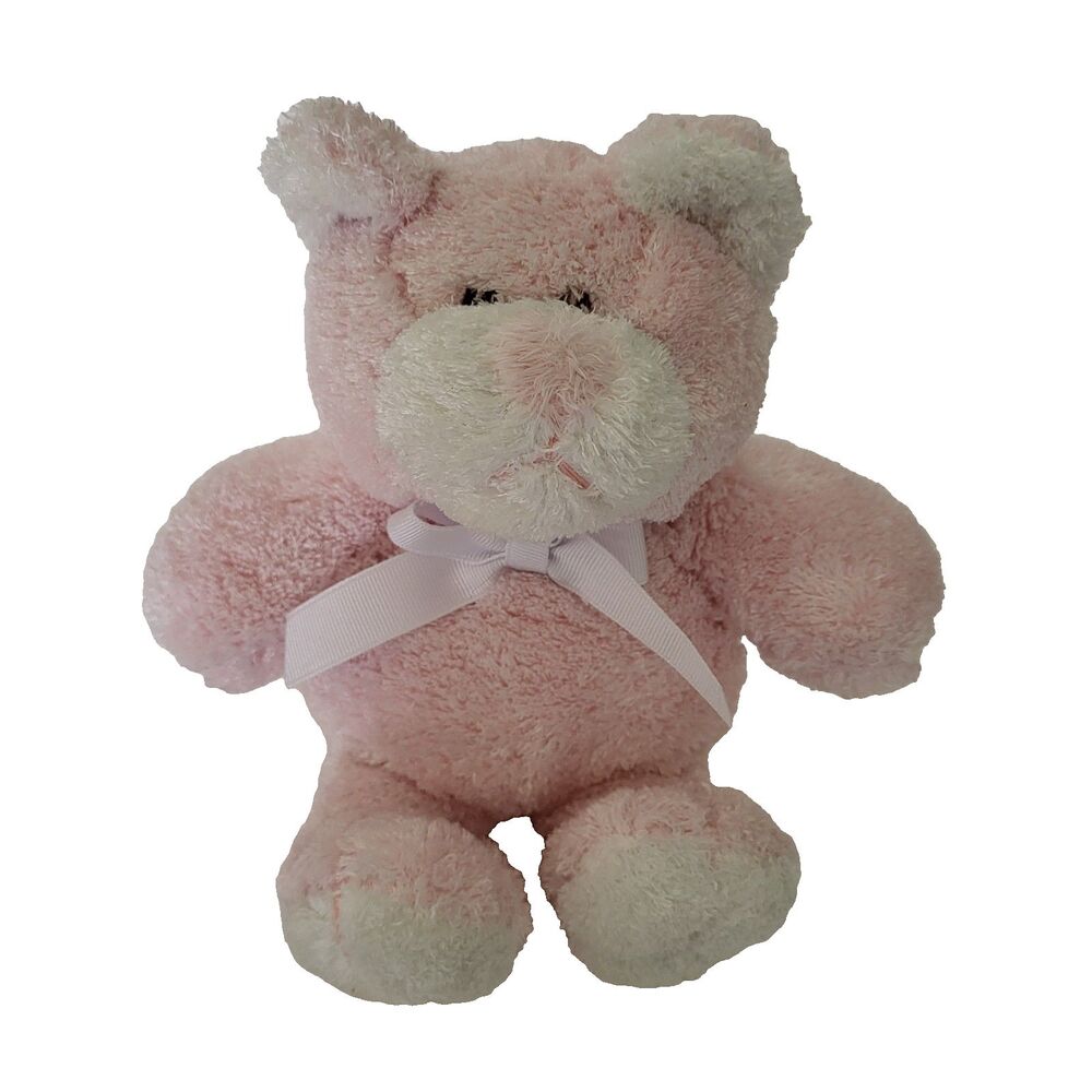 2004 BABY ADVENTURE PINK TEDDY BEAR Stuffed Animal 9" Plush Stitched Eyes